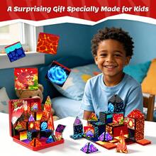 3D DIY Creative Magnetic Tiles, Colorful Theme Children's Magnetic Building Blocks Gift Set, Easily Assemble Multiple 3D Shapes, Early Education Intellectual Development And Hands-On Thinking, Suitable For Parent-Child Interactive Role-Playing Games, Exquisite Gift Box, Suitable For Boys And Girls, Premium Children's Birthday Gift, Holiday Party Gift - Multicolor - View 6