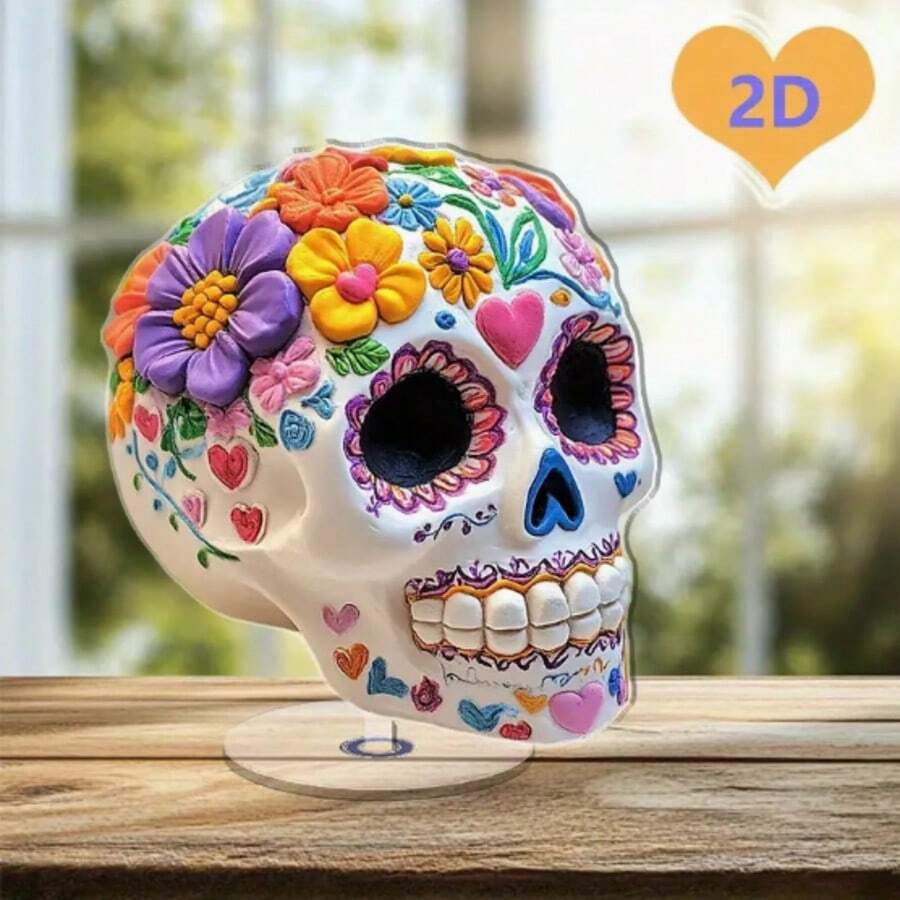 2D 壓克力桌面裝飾品,亡靈節萬聖節居家派對裝飾 - C - 查看 1