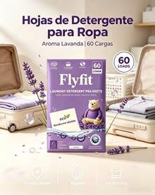 Hojas Detergentes para Ropa Flyfit x Teddy Island Aroma Lavanda, 60 Cargas Biodegradables Ecológicas Sin Plástico - Predeterminado - Ver 2