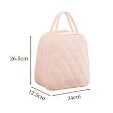 1pc Quilted Diamond Pattern Insulated Thermal Bag, Large Capacity Leak-Proof Tote Bag With Inner Pocket, Portable Storage Bag For Work, Picnic, Travel - Multicolor - View 14