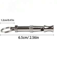 Silent Dog Whistle, Stops Dog Barking - Ultrasonic Adjustable Tone Pet Training Tool, With Keychain, No Battery Required (Silver) - Multicolor - View 5