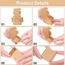 50pcs Mini Soap Boxes With Lids, Small Paper Boxes For Handmade Crafts, Bulk Jewelry And Accessories Packaging Boxes, DIY Gift Boxes For Weddings, Birthdays, Christmas, Halloween, Party Favors - View 5