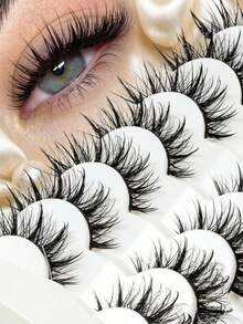 Pointed Tail Full Lash Faux Eyelashes, Flexible Soft Stem, Suitable For Multiple Occasions - View 8