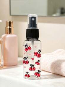 Clear Spray Bottle With Cherry Bow Pattern,Perfume Refillable Bottle,Multi-Functional Fine Mist Spray Bottle,Portable Decanting Bottle Container - Multicolor - View 2