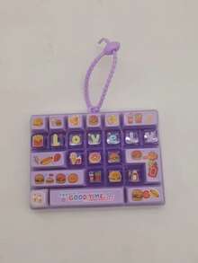 1pc 26-Key Cartoon Keyboard Shaped Stress Relief Button Lanyard DIY Button Stress Relief Toy Cute Pendant Stress Relief Decor - Multicolor - View 11