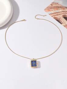 CARYINO New BLINGBLING Fashion Women's Necklace Watch With Time Display, Classic Small Square Design With Rhinestones, Gradient Color Sunburst Dial, Niche Designer Style, Light Luxury Fashion, Suitable For Festivals, Parties, Weddings, Back To School, Christmas, Thanksgiving, Halloween, Easter And Other Occasions, Also The Best Gift For Girlfriend And Mother - one-size - View 10