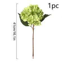 1pc/5pcs Available In Pink, Green, And Blue Colors, Suitable For Home,Simulated Hydrangea Flowers, Living Room, Dining Table, Wedding, Party, DIY Floral Decoration, Vase, And Soft Decoration For Living Room, Dining Table, And Window Display - Green - View 7