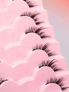7 Pairs Fox Eye Winged False Eyelashes, Alluring Upturned Cat Eye Makeup, Versatile For Various Looks - View 6