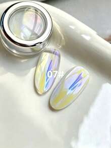 Holographic Nail Powder, Ultra-Fine Mirror Effect Aurora Pigment, Color-Changing Nail Art Powder Sunset Aurora - Multicolor - View 13