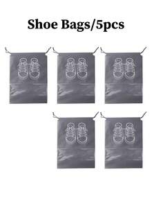 1pc Shipped High-Capacity Travel Shoe Bag - Fits 3 Pairs Of Shoes, Durable And Breathable Storage With Comfortable Black Handle, Sturdy Hanging Organizer With Multiple Compartments, Designed To Save Suitcase Space, For Socks And Other Items - View 9