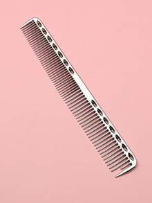 Hair Comb, Anti-Static Hair Cutting Comb With Pointed Tail Design, Dual-Use Fine And Coarse Teeth, Hair Salon Styling Tool, Portable Home Hair Grooming - Silver - View 1