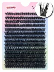 280PCS D Curl Mixed DIY Eyelash Extension,Soft Lightweight Reusable False Lashes,Cluster Lashes,Individual Eyelashes,Fluffy Wispy Lashes,Natural Look,Suitable For Beginners,Perfect For Daily Makeup,Wedding,Party,Travel,Halloween,Christmas - D - View 7
