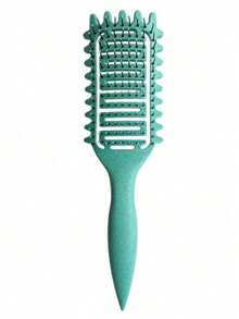 1pc Portable Curling Hair Brush - Nylon Bristles, Suitable For All Hair Types, Easily Detangles And Adds Volume - Multicolor - View 11