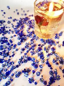 140pcs Blue Artificial Mini Daisy Flowers, Resin Nail Art Aromatherapy Handmade Filling Decorative Material, DIY Accessories For Christmas, Birthday Party And Other Holidays - Blue - View 5