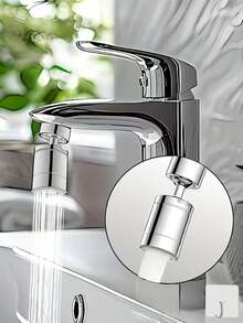 1pc 360° Rotating Kitchen & Bathroom Faucet Aerator, Modern Sink Faucet Extension Spray Head, Anti-Splash Washing Accessory, Faucet Extension Aerator, Rotatable Extension Rod, Durable Plastic Construction, Polished Surface, Dual Water Flow Modes, Water-Saving Aerator, Rotatable Universal Head, Multi-Angle Adjustable Suitable For Kitchen And Bathroom Sink Faucets, Upgrade Your Faucet, Ideal Choice For Holiday Gifts And Home Decor - Multicolor - View 10