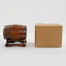 YUNRUX Barrel-Shaped Envelope Box, Wedding Card Box With Base, Barrel-Shaped Pinewood Wedding Card Box - A - View 6