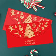 10/5/1pc Cash Gift Envelopes, Christmas Cash Envelopes With Gold Foil Seal, Suitable For Christmas, Holidays, New Year And Spring Festival Cash Storage - A - View 4
