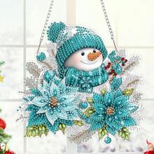 雪人藝術掛飾套組 成人冬季雪花掛飾裝飾套組 窗戶吊飾套組 適用於居家花園牆面裝飾禮物 - A - 查看 4