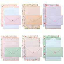 18pcs Animal Theme Stationery Set With Writing Paper & Envelopes, 36 Sheets Of A5 Writing Paper + 18 Envelopes, Cute Stationery Kit Suitable For Love Letters, Invitations, Graduation Ceremony, Greeting Cards Back To School - 6 Design Styles - View 2