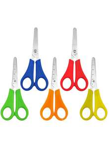 1 Pair Stainless Steel Scale Scissors - Cute Macaron Color DIY Scissors, Suitable For Paper Cutting, Perfect For School Or Office - Model a - View 8
