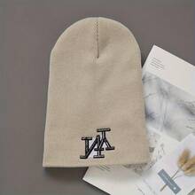 2pcs Solid Color Knitted Hats, Winter Minimalist Fashion Multi-Functional Unisex Couple Winter Hats, Outdoor Warm Hats, Suitable For Daily Wear - Multicolor - View 5