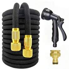 Garden Hose With 7-Function High Pressure Nozzle, Lightweight Non-Expandable Hose, Suitable For Yard, Lawn, Car Wash And Outdoor Use, Gardening Water Hose - A - View 12