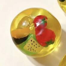 Squishy - Potongan Buah Ultra-Transparan - 1 buah - Lentur - Balok Susun Buah Stroberi - Pereda Kecemasan - Mengembang Perlahan - Mainan Penghilang Stres - Detail Potongan Buah Tertanam - Mainan Genggam Lucu - Hadiah Terbaik - MultiWarna - View 18