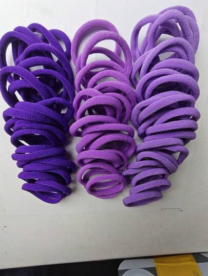 500/400/300/200/100pcs Women's Purple Series Simple Hair Ties, High Elasticity Hair Bands, Versatile Casual Style, Women's Hair Accessories, Suitable For Ponytails, Braids. Suitable For Daily Casual And Outdoor Wear, All-Season Hair Accessories, School Supplies, Women's Accessories.