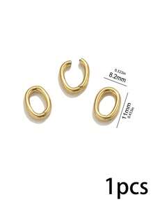 1 Pc 304 Stainless Steel 18K Gold Plated Oval Spring Trigger Clasps Carabiner Spring Clasps Connectors, Hand‑Making Accessories Necklaces Bracelets - Buckle - View 14