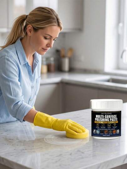 JAYSUING Pasta de pulido multiusos - Adecuada para varios materiales, pasta fina para brillo y eliminación de manchas, pasta de pulido para interiores y exteriores