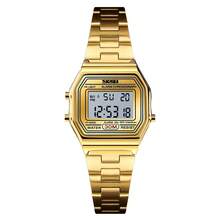 SKMEI 1415 Unisex Waterproof Square Digital Watch, With Alarm, Stainless Steel Band, Luxury LED Sports Watch - one-size - View 8