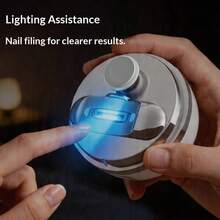 2-In-1 Electric Nail Clipper And Polisher, With LED Light, Anti-Pinch, Polishing And Buffing Functions, USB Rechargeable, Multi-Function Nail Care Tool, Suitable For Home And Salon Use, Suitable For All Ages, Ideal Valentine's Day Gift, Salon Tool, Fashion Nail Equipment, Durable Plastic, Multi-Function Trimmer, Self-Care Essential, Beauty Professional - Multicolor - View 5