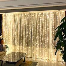 Battery Powered Holiday LED Fairy Lights, Indoor Curtain Lights, 8 Lighting Modes, Perfect For Christmas, Halloween, Easter, Bedroom, Wedding, Garden, Living Room, Party Decoration Lighting String - Battery Box Curtain Light - View 8