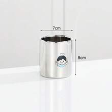 Cuenco de acero inoxidable para niños, taza de agua y cuenco para comida de bebé de doble capa con aislamiento térmico y anti-quemaduras con diseño de dibujos animados lindos, incluye bolsa de almacenamiento para utensilios - Multicolor - Ver 10