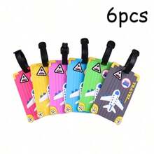 6-Piece Set Of Cartoon Luggage Tags, Made Of Silicone Material, Easy To Identify Luggage, Essential Travel Anti-Loss Pendants! - Multicolor - View 10