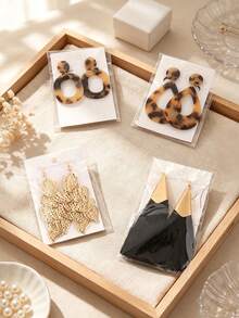 Xiacheng 1/4 Pairs Women Raffia Earrings Set For Women,Boho Bohemian Summer Beach Vacation Party Jewelry,Lightweight Dangle For Daily Wear - Multicolor - View 1