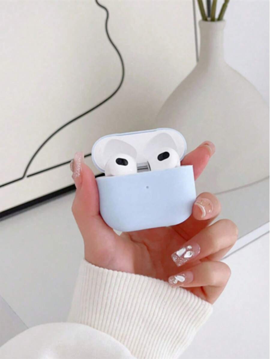 Compatible With Airpods Silicone Solid Color Ultra-Thin 0.8mm Thickness Split Protective Case