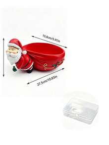 1pc Christmas Decorative Storage Ornament. Designed Specifically For Storing Small Jewelry And Miniature Accessories. It Is An Exquisite Desktop Decoration For Christmas Home Decor And Can Also Be A Great Holiday Gift. - Multicolor - View 9
