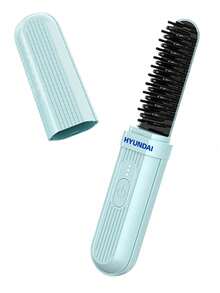 HYUNDAI Wireless Hair Straightener Brush MINI Capsule Cordless Hair Straightener With 3 Working Temperature Files Type-C Fast Charging - Blue - View 11
