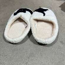 Sandal Rumah Hangat untuk Wanita Motif Dachshund untuk Pemakaian Sehari-hari - putih - View 1