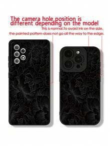 魔方穿孔直邊線條花卉彩繪防摔手機殼 XR/7/8 彩繪款，兼容 15 Pro Max、Apple 13、14、Apple 11、XS，P12 直邊彩繪 TPU 防摔軟殼手機殼，適用於 Galaxy S24、Galaxy S24+、Galaxy S24 Ultra、Galaxy S22/Galaxy A13 4G/Galaxy A52/A52s 5G，適用於 Ximi Note 11/Ximi 11 Lite - 彩色 - 查看 4