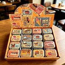 Random Mini Metal Box, Vintage Style, Portable Compartment Storage Box, Used For Storing Coins, Earrings And Nail Clippers, Home Organization And Storage Box - Multicolor - View 1