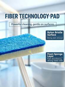 1Pc Long‑Handle Tile Cleaning Brush, Ergonomic Non‑Slip Handle, Multi‑Functional Surface Cleaning Tool For Bathroom Walls, Floors And Bathtubs, For Home And School Use, Household Cleaning Tool - New Model - View 12