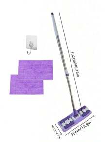Extra Large Flat Mop And Bucket Set With Reusable Mop Pads - Stainless Steel Material, Suitable For Bedroom, Kitchen, Living Room And Wall Cleaning, Women's Gift, Kitchen Accessories, Kitchen Accessories, Home Living - 2026 New Model - View 12
