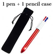 Customizable Retractable Ballpoint Pen Set With Pen Pouch, Laser Engraved Text, Replaceable 4-Color Ink Refills, Smooth Writing, Perfect For Office, Colleagues, School Supplies, And Back-To-School Gifts For Students And Teachers - Sets - View 24