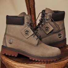 Timberland Men's Outdoor Sports Hiking Climbing Shoes, Grip Wear-Resistant Casual Shoes, Water-Repellent Warm Martin Boots - Grey - View 6