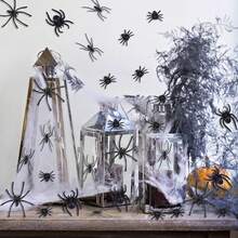 2/10/20/30/40/60pcs Mini Realistic Plastic Black Spider Toys, Simulated Insect Prank Props For Halloween Party Supplies - Multicolor - View 3