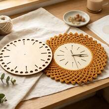 1pc Macrame Clock Base DIY Handmade Clock Base Weaving Craft Tool, Creative Perforated Wooden Clock Board For Macrame Weaving, Suitable For Weaving & Decorative Handicrafts, Handmade Gift Materials, Creative Hand Woven Projects - Classic - View 2