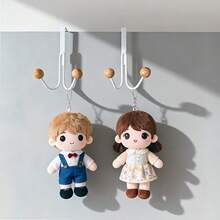 1pc No-Drill No-Nail Metal Hook, Suitable For Bathroom Towel Rack, Kitchen Dishcloth Glove Hanging Bar, Multi-Function Wardrobe Door Back Hook - View 6
