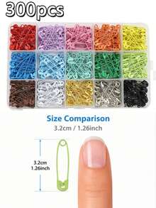 300pcs Colorful Pins, Made Of High-Quality Metal, Bright And Vibrant Colors, Suitable For Sewing Projects, Handmade Crafts, Jewelry Making And Organizing Craft Accessories (300/150/10) Available - Multicolor - View 3